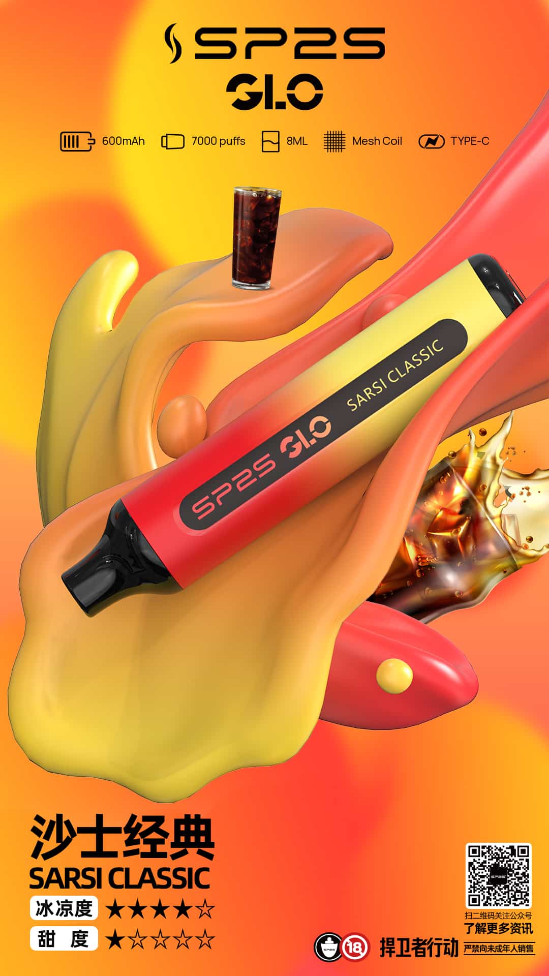 SP2S GLO 7000口 沙士经典