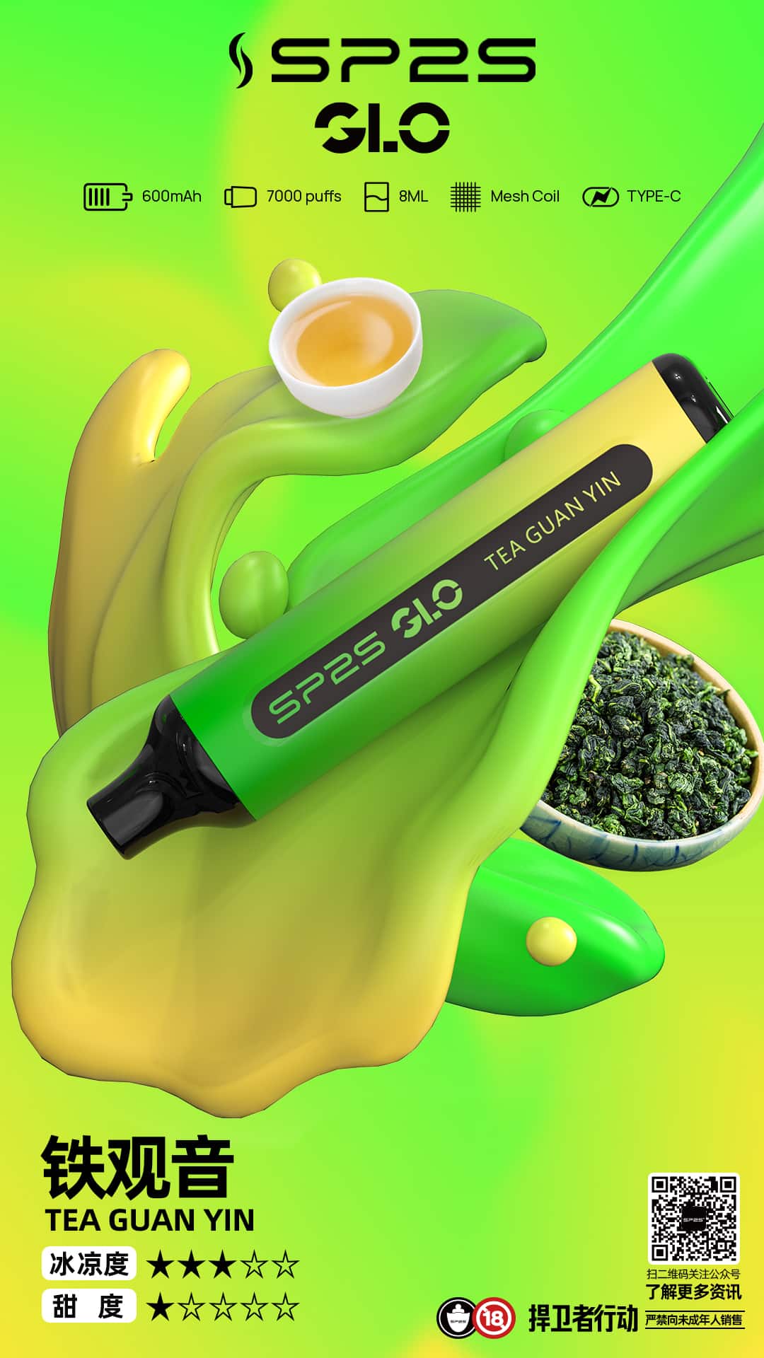 SP2S GLO 7000口 鐵觀音